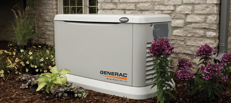 Generac Generators have a sleek cover designed to blend in with your decor