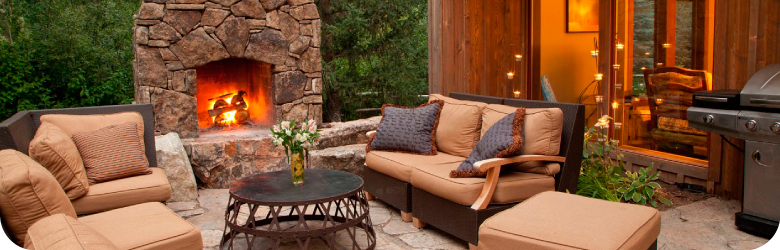 Enhance your backyard with a built-in gas grill or fire-pit